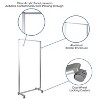 Flash Furniture Transparent Acrylic Mobile Partition with Lockable Casters, 72"H x 36"L - 3 of 4