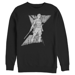 Men's Marvel Black Widow Yelena Grunge Sweatshirt - 1 of 3