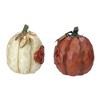 Northlight Autumn Harvest "Be Joyful" Pumpkin Figurines - 7.75" - Set of 2 - 2 of 3