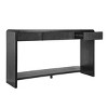 Modern 3-Drawer Console Table with Open Shelf,59" Entryway Storage Table with Rounded Edges for Hallway or Behind Sofa-Baofuwish - 3 of 4