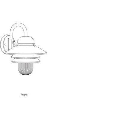 Progress Lighting Newport 1-Light Outdoor Wall Lantern, Textured Black, Clear Prismatic Acrylic Shade