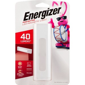 Energizer LED Magnet Mount Stick Light Push Button: Magnetic Dimmable Cabinet Lamp, Battery-Powered, 40 Lumens - 1 of 4