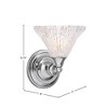 Toltec Lighting Any 1 - Light Sconce in  Chrome with 7" Frosted Crystal Shade - 2 of 2