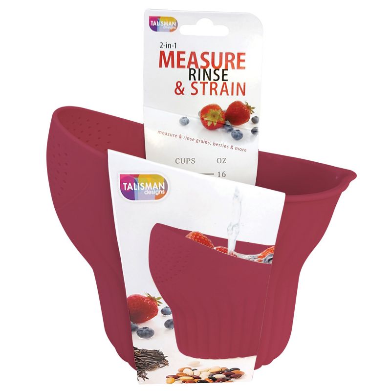 Talisman Designs 2-in-1 Measure Rinse & Strain for Grains, Fruit, and Beans, 2 Cups, 1 of 4