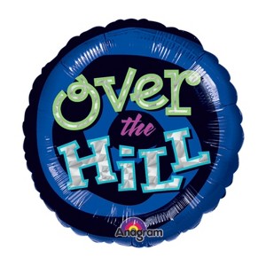 LOONBALLOON Birthday-over-the-hill Balloons - 18 inch OH NO! OVER THE HILL (2 pcs): Humorous Décor for Milestone Celebrations - 1 of 1