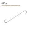 Unique Bargains Steel Extra Long Garden Bathroom Kitchen S Shape Hooks and Hangers 8 Pcs - 3 of 4
