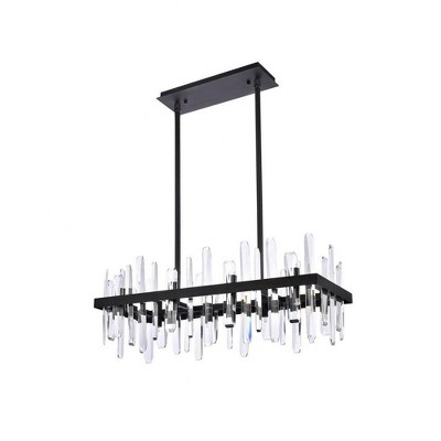 Serena Modern Black Crystal 16-Light Chandelier with Dimmable Feature