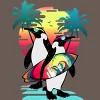 Women's Design By Humans Penguin Summer Vacation By clingcling Racerback Tank Top - 2 of 3