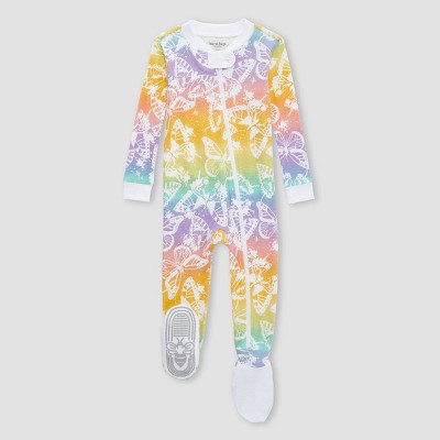 Image of Burt's Bees Baby® Baby Girls' Organic Cotton Tight Fit Footed Pajama - 3-6M