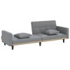 vidalXL Modern Light Gray Fabric Sofa Bed with Detachable Cushions, Plywood Frame, Comfort Foam Filling, 86.6"x35"x27.6" - 4 of 4