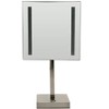 ALFI ABM8FLED-BN Brushed Nickel Tabletop Square 8Inch 5x Magnifying Cosmetic Mirror with Light - 2 of 4