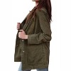 Women's Jora Oversized Light Weight Olive Button Up - LAVENDER J - 3 of 4