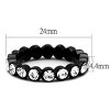 Slickblue Black Ion-Plated Eternity Design Stainless Steel Ring, Clear Rhinestones, Stackable Band for Women, Sizes 5-10 - 2 of 4