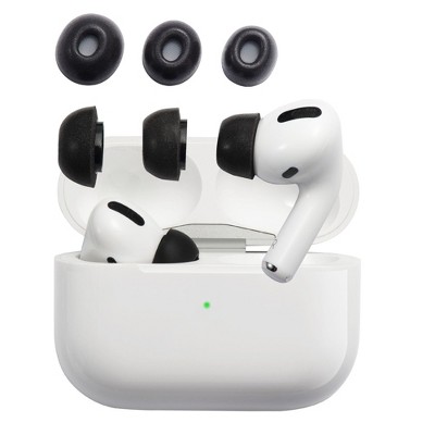 Insten 3 Pairs Memory Foam Replacement Ear Tips Compatible with AirPods Pro - Secure Fit for Earbuds, Black (S/M/L)