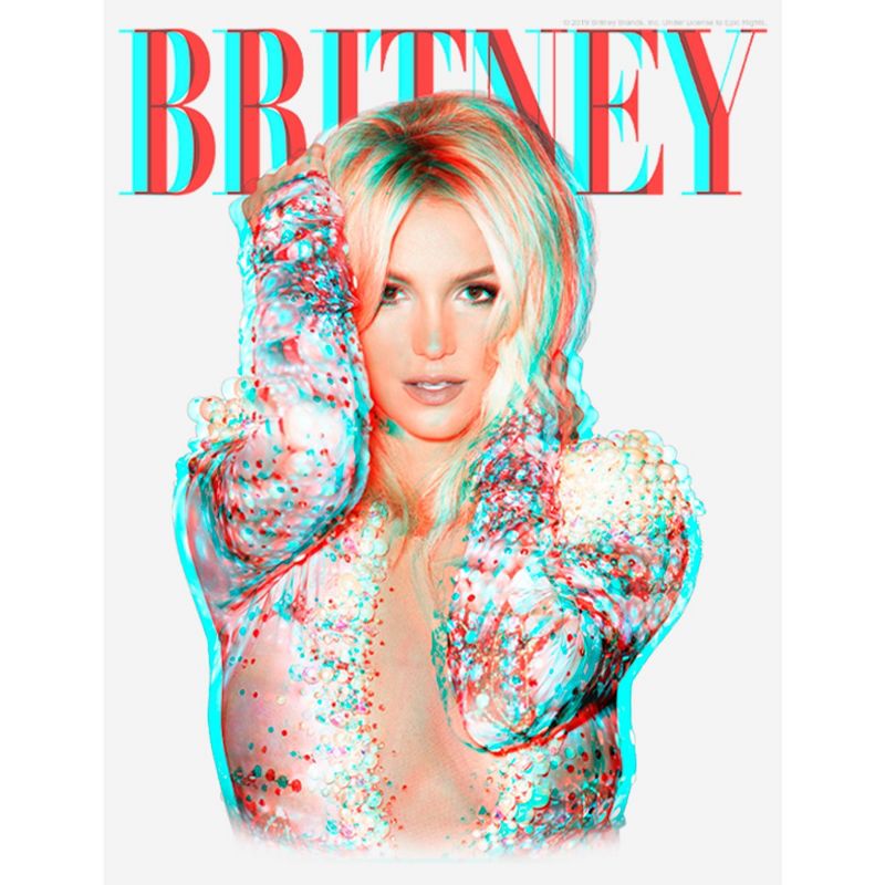 Women's Britney Spears Pop Star Glitch T-Shirt, 2 of 5