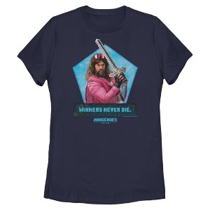 Womens A Minecraft Movie Garrett Winners Never Die Scene T Shirt - 1 of 4