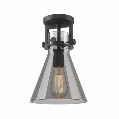 Newton Cone - 1 Light Flush Mount In Industrial Style-12 Inches Tall and 8 Inches Wide