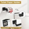 Itopfox 5-Piece Matte Black Bathroom Hardware Set, Stainless Steel Towel Bar, Ring, Toilet Paper Holder & Hooks, Wall Mounted - 4 of 4