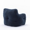 SEVOBAL Sofas Soft Teddy Fabric Bean Bag Chair with Tufted Design and Memory Foam Filling for Living Room Bedroom, Blue, 39.37"*37"*27.56" - 2 of 4