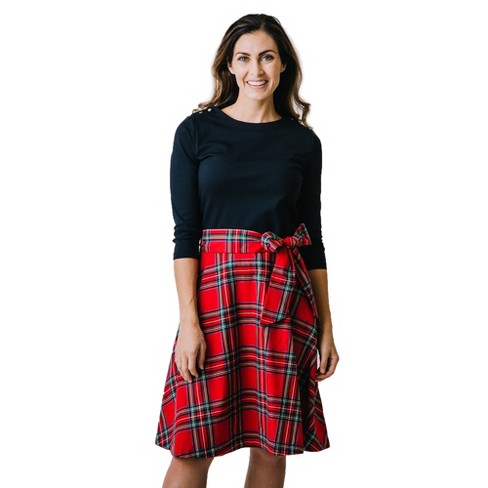 Plaid christmas clearance dress womens