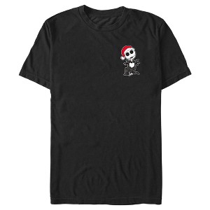 Men's The Nightmare Before Christmas Small Santa Jack Skellington T-Shirt - 1 of 4