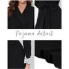 cheibear Womens Robe Knit Floral Pattern Lace Trim Lounge Sleepwear Long Sleeve Bathrobe - 4 of 4