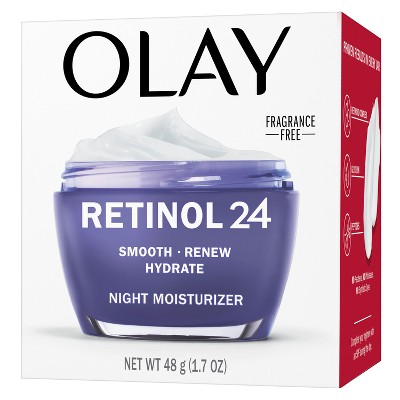 Olay Regenerist Retinol 24 + Peptide Night Face Moisturizer Cream - 1.7oz