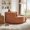 KWPZQEB Chenille Sofa Chair, 56'' Swivel Barrel Chair with 3 Pillows & Wider Armrest, Upholstered Accent Chairs Comfy Sofas for Living Room - 4 of 4