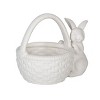 Transpac Ceramic Vanilla Bean Bunny Basket - Charming Easter Decorative Object for Spring Celebrations and Home Decor - 2 of 3