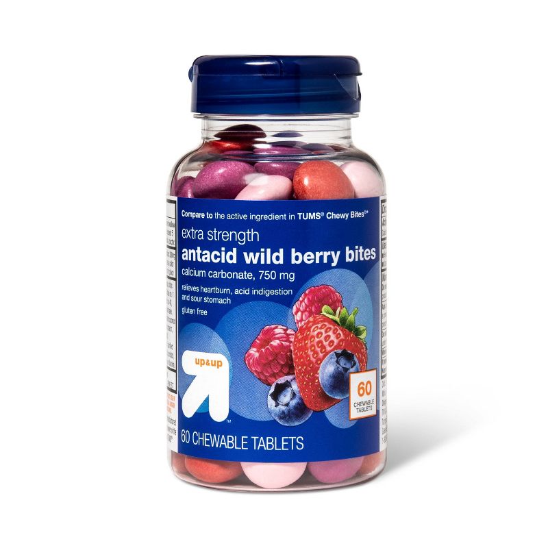 Antacid Lime &#38; Berry Chew Bites - 60ct - up &#38; up&#8482;, 1 of 6