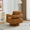 29.13'' Boucle Fabric Swivel Accent Chair with Open Back and Removable Back Cushion, 360 Degree Rotation Lounge Chair for Living Room, Bedroom - 4 of 4