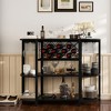 Aheaplus 47-inch Storage Wine Cabinet with Glass Racks, Coffee Bar with Shelves - 4 of 4