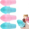 4 Pack Plastic Ice Cream Cone Cups, Reusable Ice Cream Serving Bowls, Cone Shaped Dessert Cups for Party, Birthday, Blue and Pink - 4 of 4