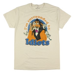 Seven Times Six Disney The Lion King Shirt Men's Scar I'm Surrounded By Idiots Short Sleeve Tee Beige - 1 of 4