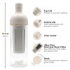 Cold Brew Coffee Maker - Glass/Silicone Top - White - 1L: Kaffe, BPA-Free, Manual, Permanent Screen Filter, 8 Cup Capacity - image 4 of 4