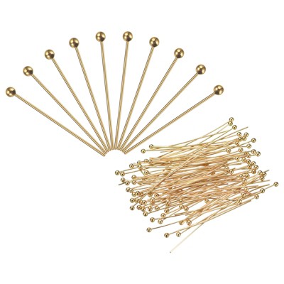 Unique Bargains Brass DIY Craft Jewelry Making Round Ball Head Pins 200 Pcs