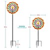Cyan Oasis 83.5-Inch Rainbow Zinnia Wind Spinner - 4 of 4