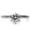 Slickblue Women’s Stainless Steel CZ Ring – Classic Solitaire, 7mm Clear Stone, Polished, Sizes 6-10 - 4 of 4