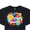 Women's - Peanuts - Peace Floral & Colorful Woodstock Cropped Graphic T-Shirt - 2 of 4