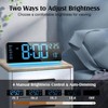 16.5 inch digital clock large display with remote control, 6 - color night mode, dual alarms, temperature, auto DST, living room - 4 of 4
