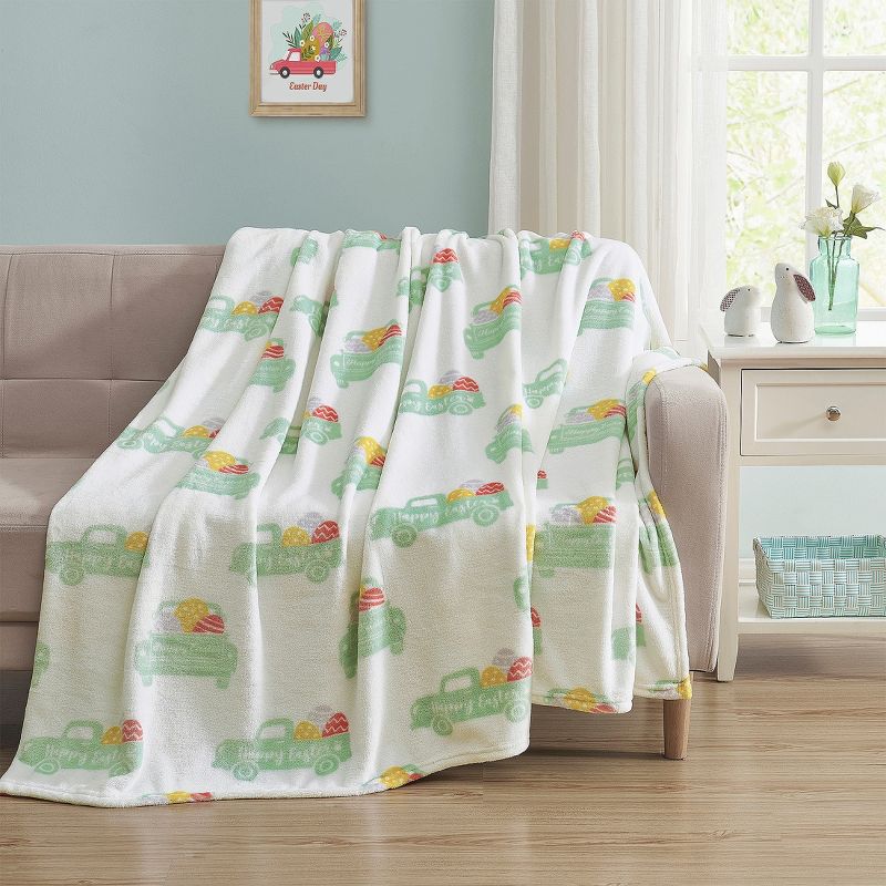 Kate Aurora Multi Easter Pick Up Trucks Ultra Soft & Plush Oversized Accent Throw Blanket - 50 In. W X 70 In. L, 1 of 5