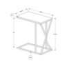 FONTOI C-shaped Side Table, Bedside Table Features Metal Frame with Asymmetrical Triangle Detail for Living Room, Bedroom, Taupe, 18.5"*25.25"*10.25" - 3 of 4