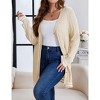 Coolmee Oversized Cardigan Sweaters for Women Color Blocked Fall Fashion Long Sleeve Button Down Sweaters Winter Coats - 3 of 4