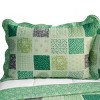 Slickblue 3PC Cotton Patchwork Quilt Set Full/Queen — Vermicelli Quilted, 4 Color Options, 2 Shams - 3 of 4