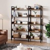 5-Tier Convertible Corner Bookshelf, Two Splicing Modes Retro Corner Bookcase with Storage Shelves, Heavy Duty L Shaped Display Storage Shelf - 3 of 4