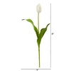 Nearly Natural 23-in Dutch Tulip Artificial Flower (Set of 12), White - 2 of 2