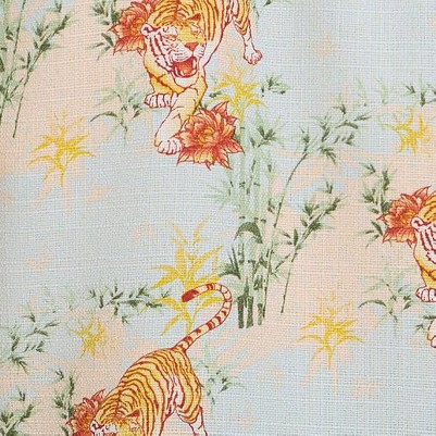 sky blue tiger floral