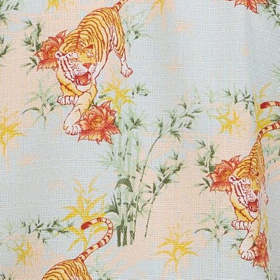 sky blue tiger floral