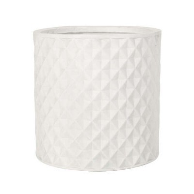 15.75" x 15.75"  White flower pot