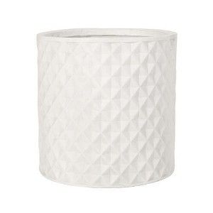 15.75" x 15.75"  White flower pot - 1 of 3